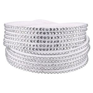 Ivory Wrap Bracelet with Rhinestones